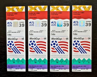 FIFA WorldCupUSA94 Game 39 Dallas Original Unused Four Tickets (July 3, 1994 SAU vs SWE)