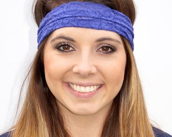 Purple Lace Headband | Fitness headband | Yoga headband | Workout headband | Lace headband | Fashion Headband | Gymwear | Dressy Headband