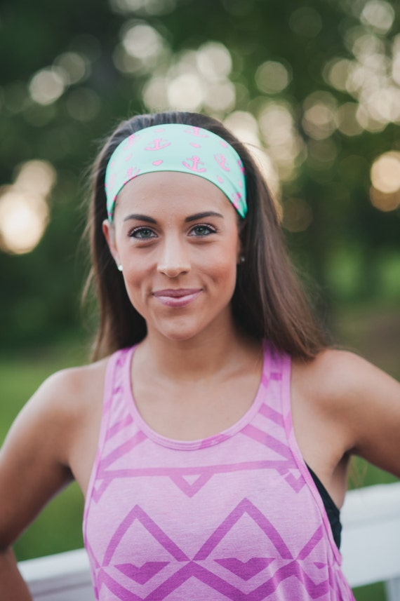 Wide Sweatband for Women Anchors Workout Sweatband Gym 