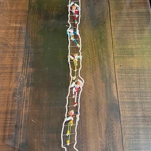 Vintage Christmas Busy Pixies Ladder String Lights