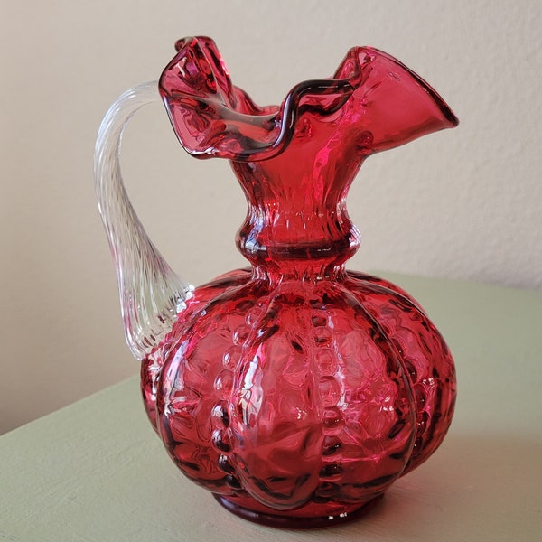 Fenton Cranberry Jug