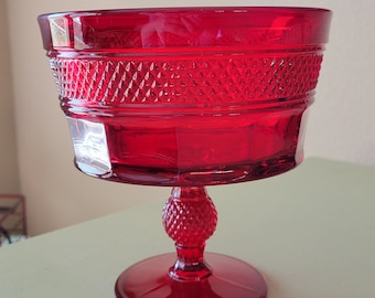 Vintage Ruby Red Candy Dish