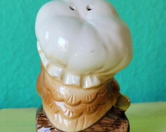 Vintage Josef Originals Owl Salt and Pepper Shakers and Toothpick
