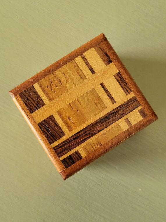 Trio of Trinket Boxes with Wood Inlay - image 4