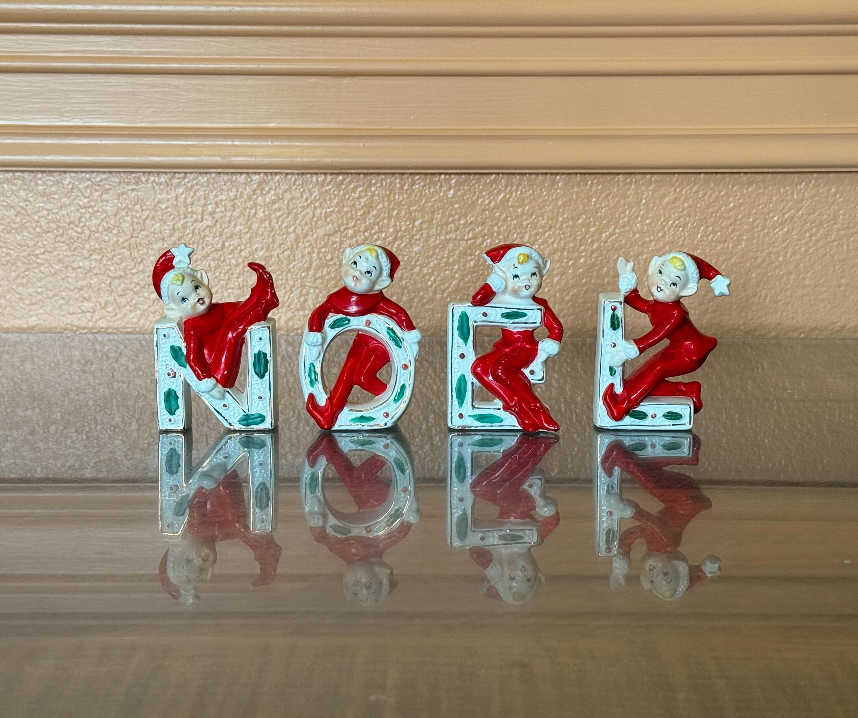 Vintage Christmas Noel Pixie Set Japan - Etsy