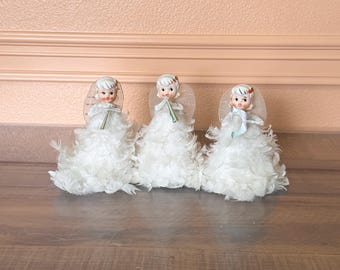 Vintage Holt Howard Tree Toppers Feather Angels