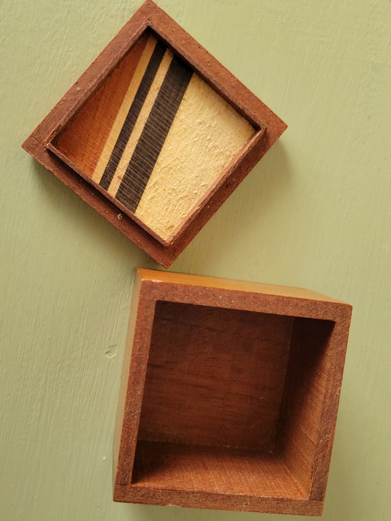 Trio of Trinket Boxes with Wood Inlay - image 7