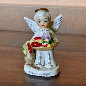 Vintage Rare Napco November Boy Figurine Angel C-1927