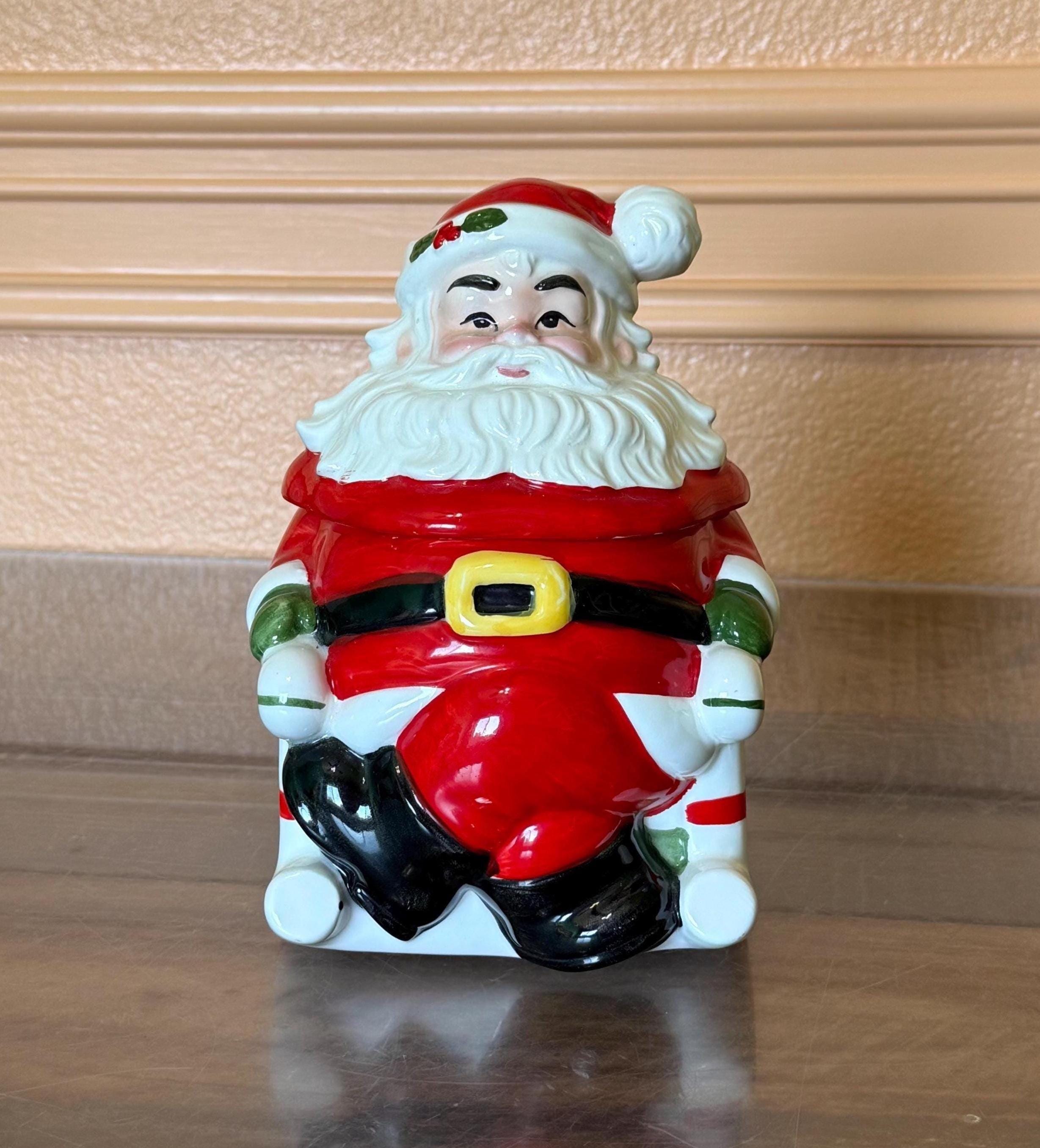 Vintage Santa Cookie Jar - Etsy