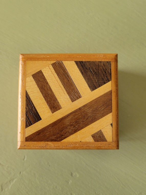 Trio of Trinket Boxes with Wood Inlay - image 2
