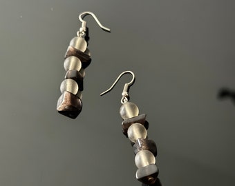 Boucles d’oreilles en tourmaline noire