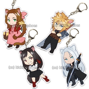 FF7 Clear Acrylic Charms