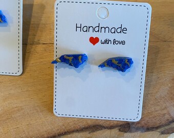North Carolina State Shaped Resin Earrings