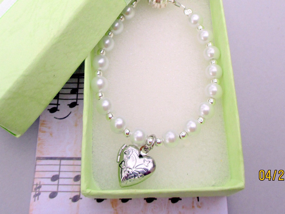 Sterling Silver Heart Locket Little Girl Jewelry Junior Etsy