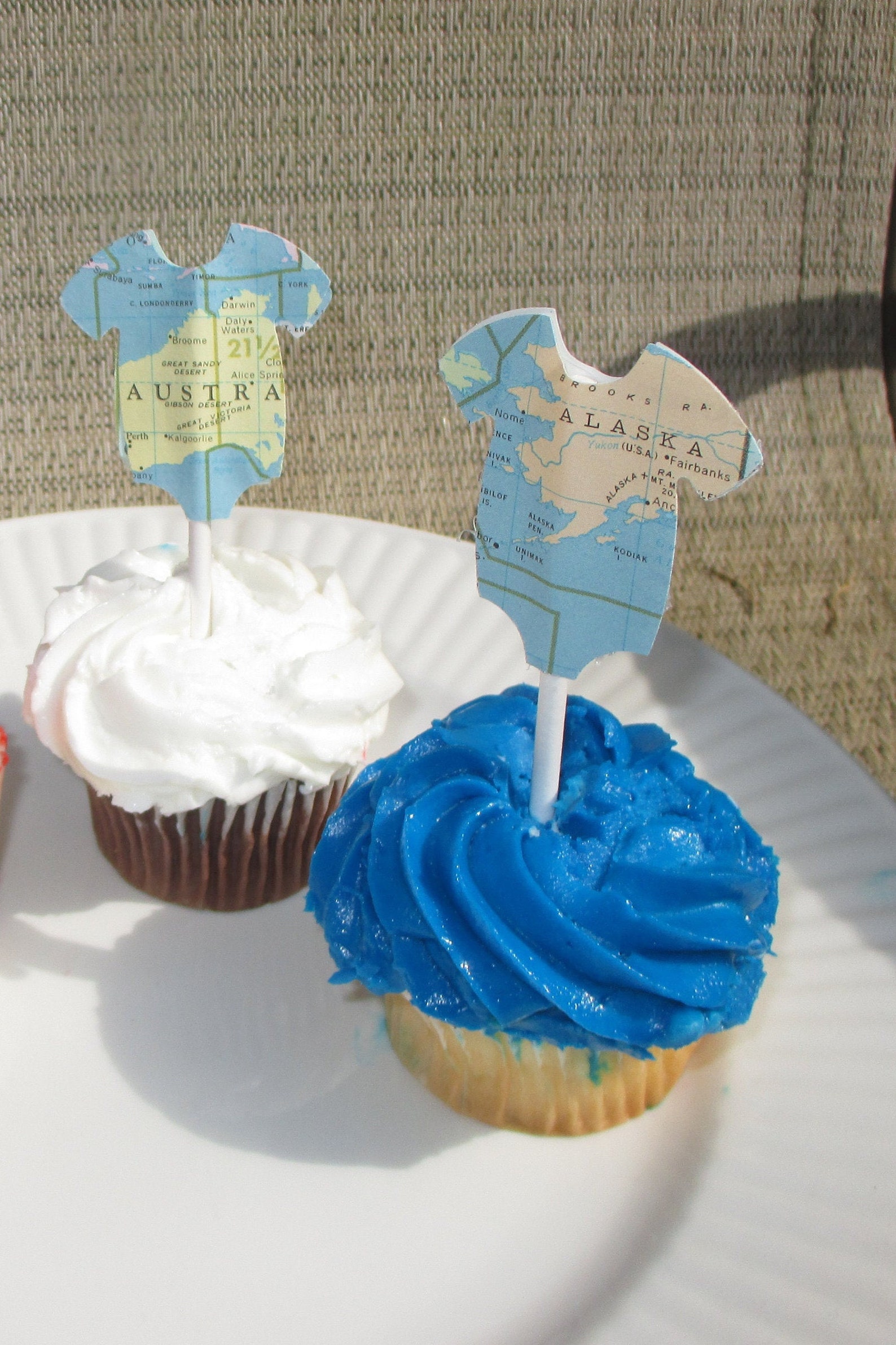 50/24/12 CT Onesie Cake Topper Travel Theme Baby Shower Etsy
