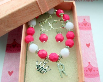 Pulseira Princesa Rosa, Joias de Princesa Personalizadas, Presente de Natal para Meninas, Presentes Fofos para Crianças, Joias para Fantasias, Meninas