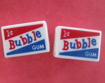 Tiny Candy earrings,  Bubble gum earrings, teen jewelry, Tween novelty earrings, food earrings, girls clip on earrings Sterling silver gum