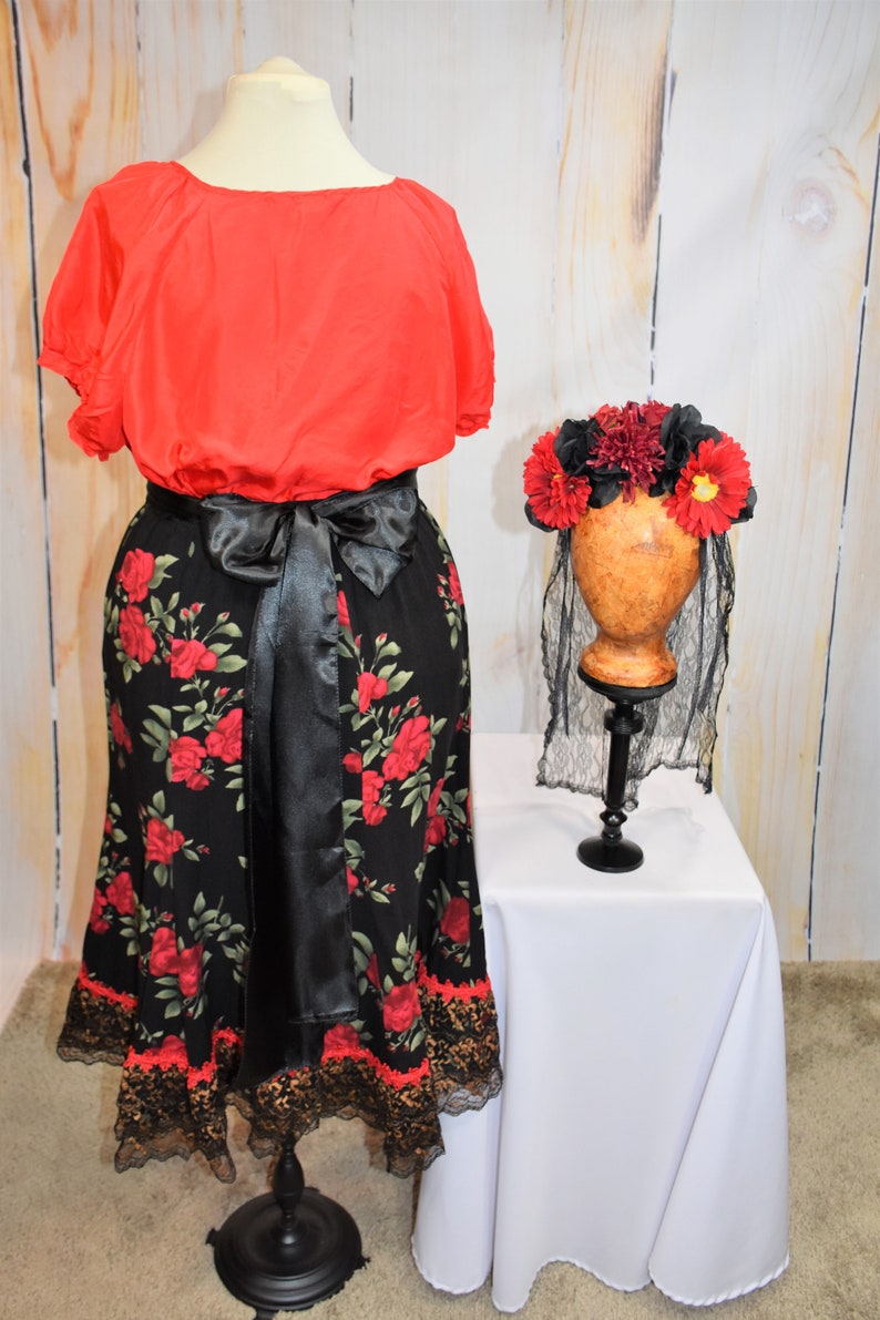Day of the Dead Costume D\u00eda de los Muertos Mexican-Latino Style Costume-LARGE-X-LARGE L61