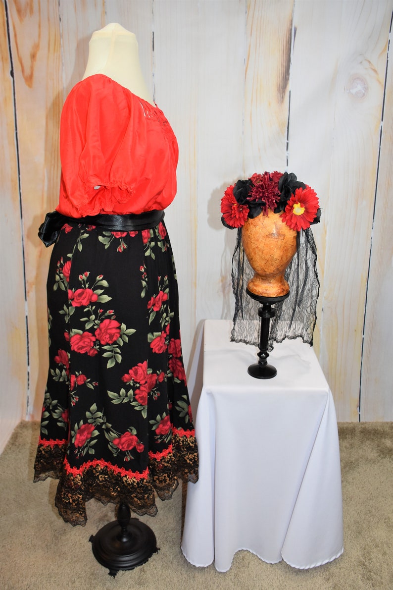 Day of the Dead Costume D\u00eda de los Muertos Mexican-Latino Style Costume-LARGE-X-LARGE L61