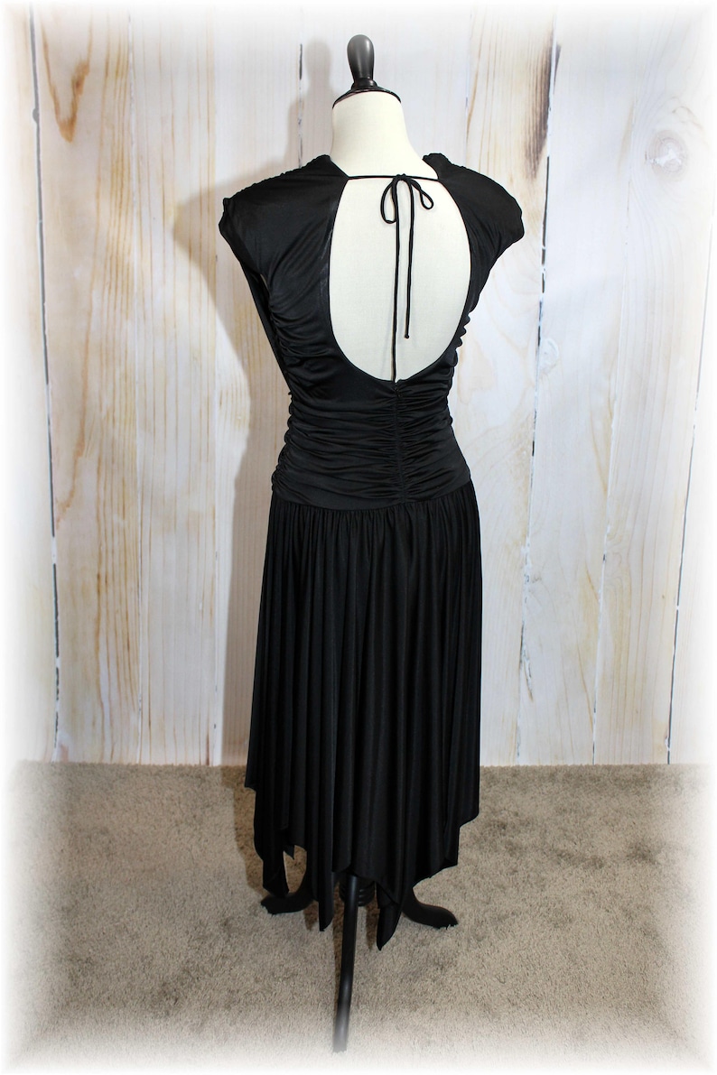 K139 1980/'s Club Dress Vintage 80/'s Dress 1980/'s Dress 80/'s Black Dress