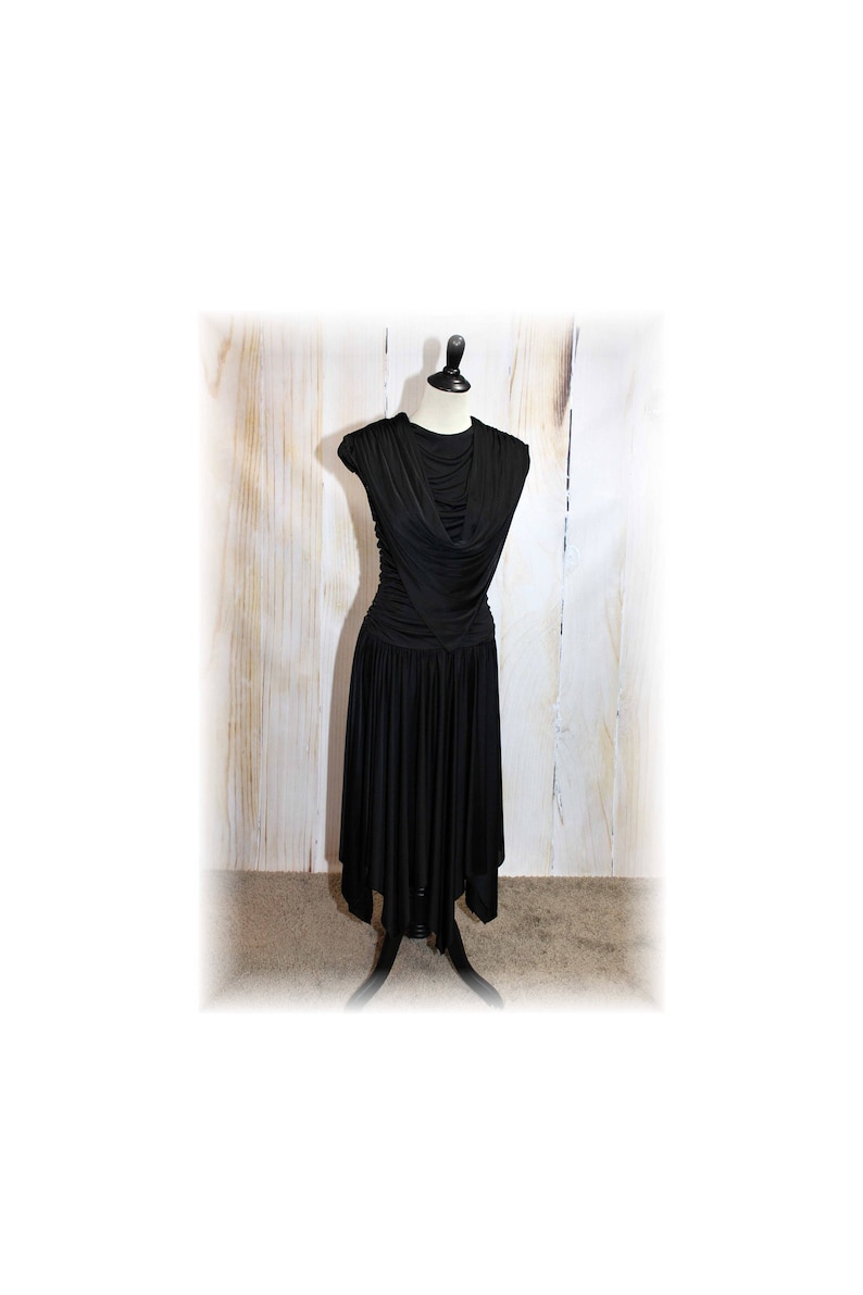 K139 1980/'s Club Dress Vintage 80/'s Dress 1980/'s Dress 80/'s Black Dress