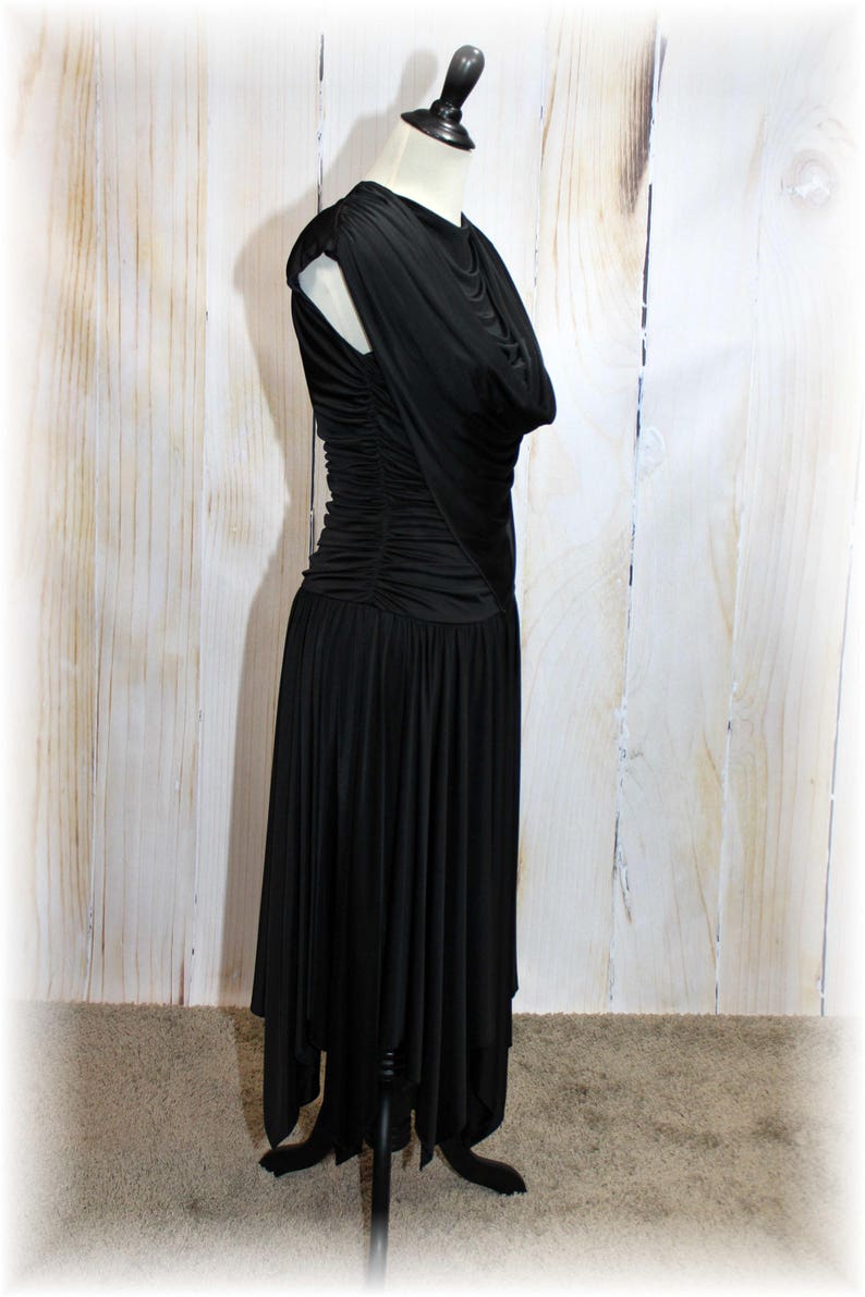 K139 1980/'s Club Dress Vintage 80/'s Dress 1980/'s Dress 80/'s Black Dress