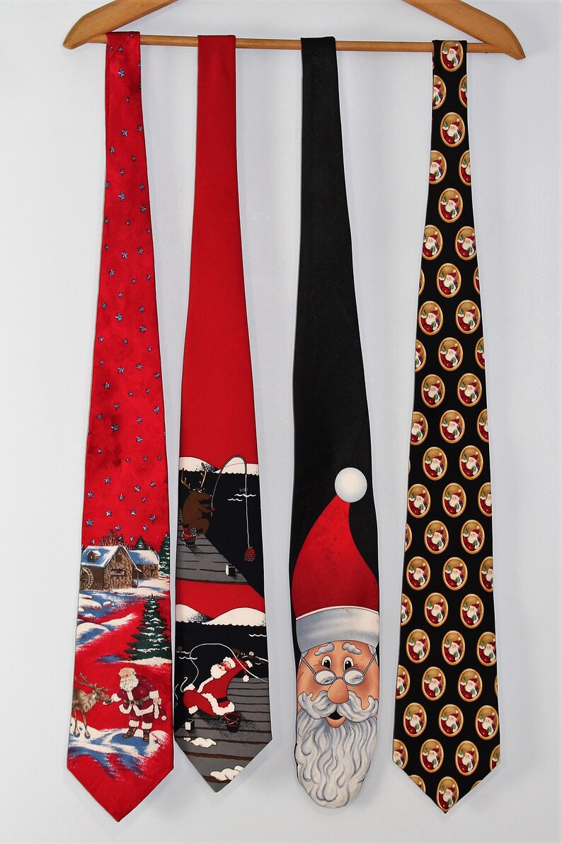 Vintage Necktie Lot Christmas Ties Cartoon Neckties N95