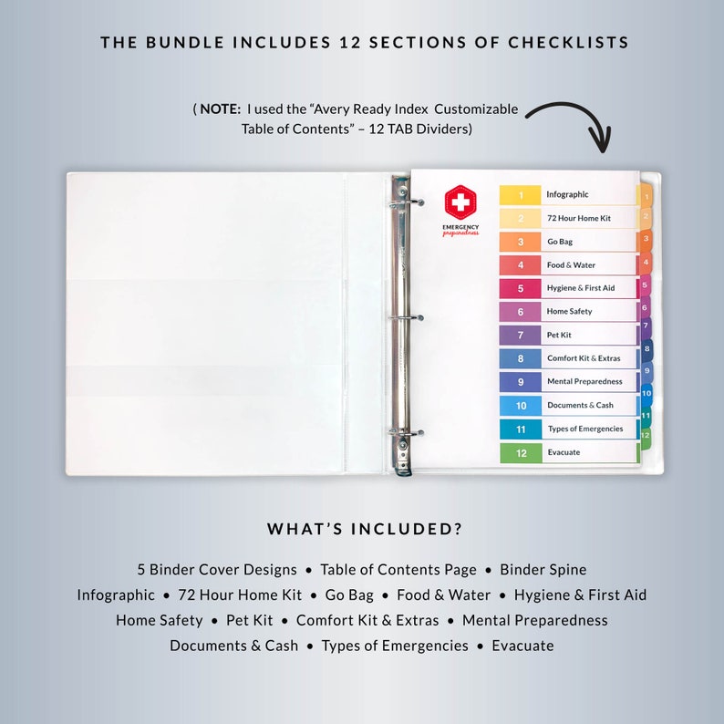 Printable Emergency Preparedness Kit Emergency Prep Binder Etsy Sweden