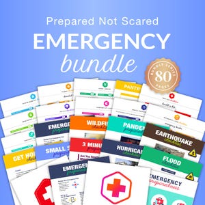 Printable Emergency Preparedness Bundle | Emergency Prep Binder | Emergency Planner