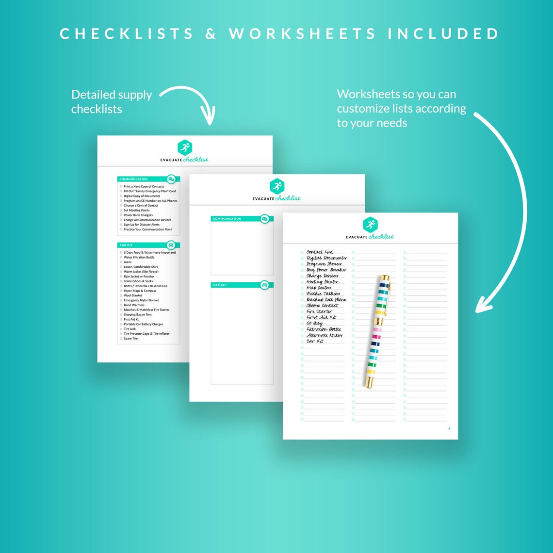 Printable Evacuation Checklist Emergency Binder Emergency | Etsy