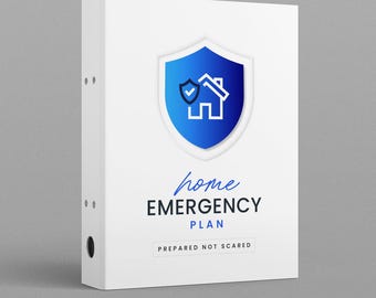 Afdrukbare noodmap | Gezinsnoodplan | Go-baglijst | Checklist evacuatie | Set van 72 uur