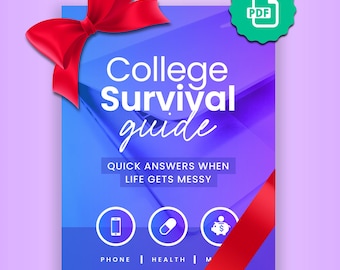 Raccoglitore stampabile per la sopravvivenza al college / Articoli essenziali per il dormitorio per studenti / Regalo per il ritorno a scuola