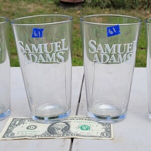 Set of 4 Samuel Adams Pint Beer Glasses