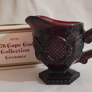 1876 Cape Cod Ruby by AVON 4oz Creamer (Retired) New in Box 1990