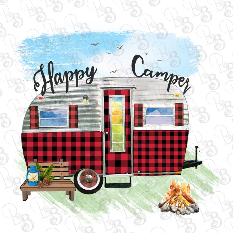 Happy Camper Png Clipart Instant Digital Download | Etsy