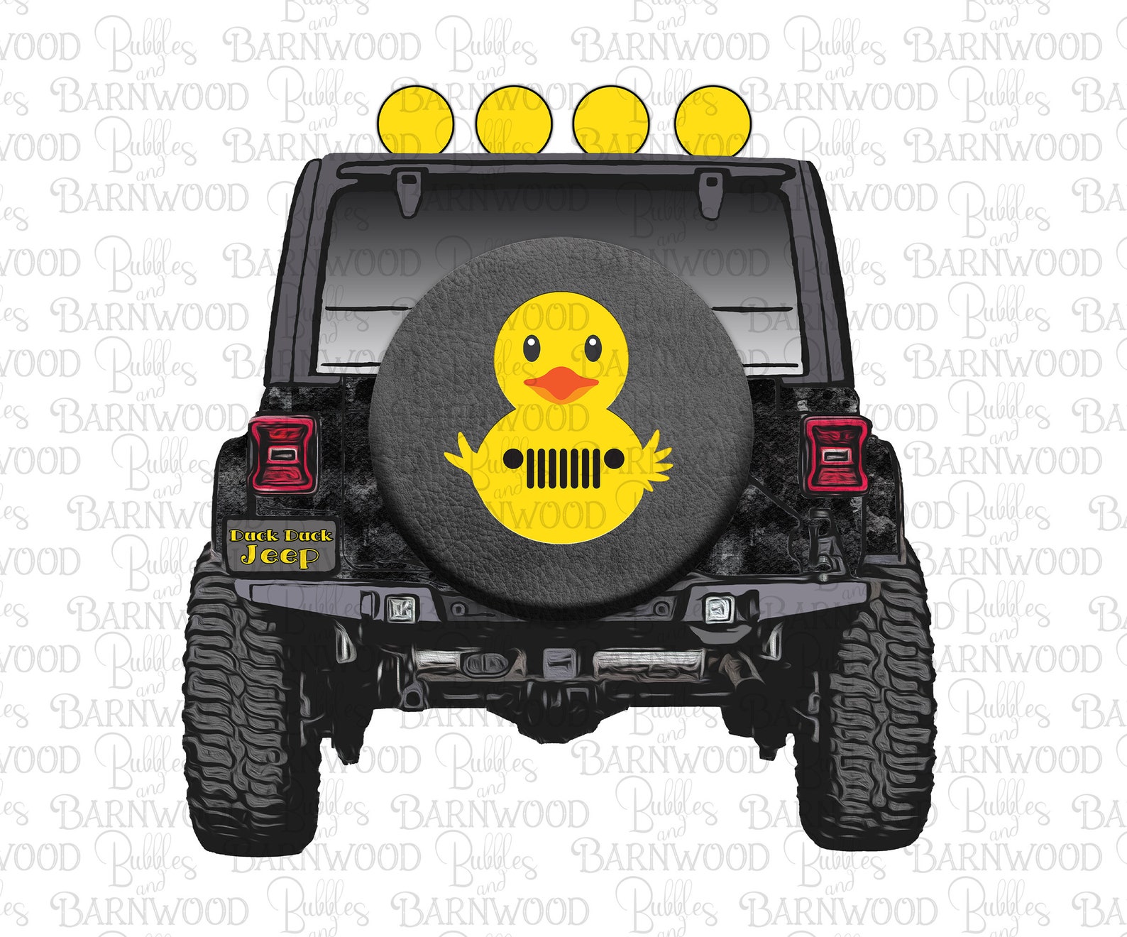 Duck Black Jeep Clipart Instant Digital Download Jeep Etsy