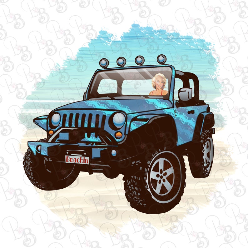 Beach Jeep PNG Clipart Instant Digital Download Sublimation | Etsy