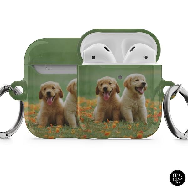 AirPod Case with a Photo of your Dog, Cat or Pet, Custom Case for Apple Air Pods, Custom Hardshell Cover for AirPods, Fits Version 1 2 Pro!