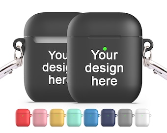 AirPod Case with Any Design, Image, or Logo, Custom Case for Apple AirPods, Prints on both sides of the Case, For Versions 1 2 Pro 2