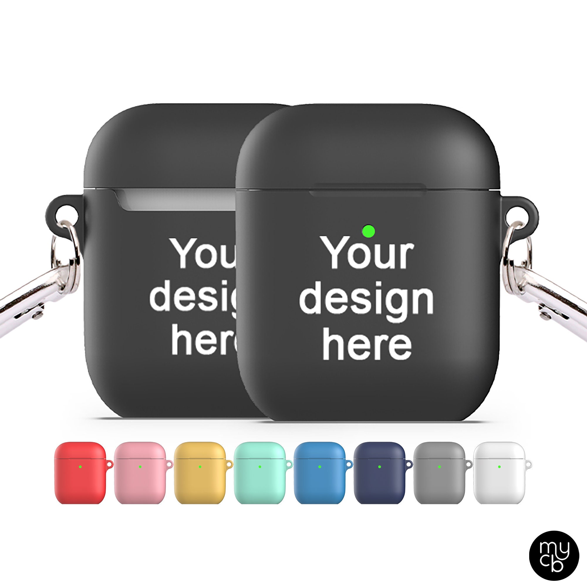 Personalized Airpod Case for Apple AirPods 1 & 2 with Keychain, Custom AirPods Case with Your Name & Photo for Men and Women