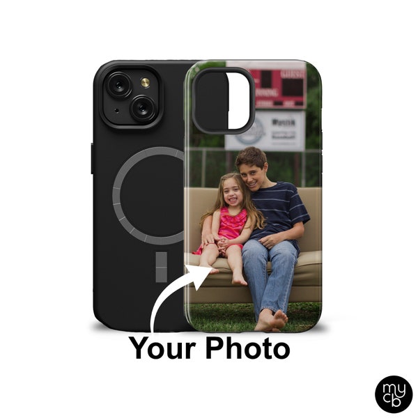 Phone Case with a Photo of Your Family for iPhone 15 14 13 12 Devices, Personalized MagSafe Phone Case, Family Photo iPhone Cover