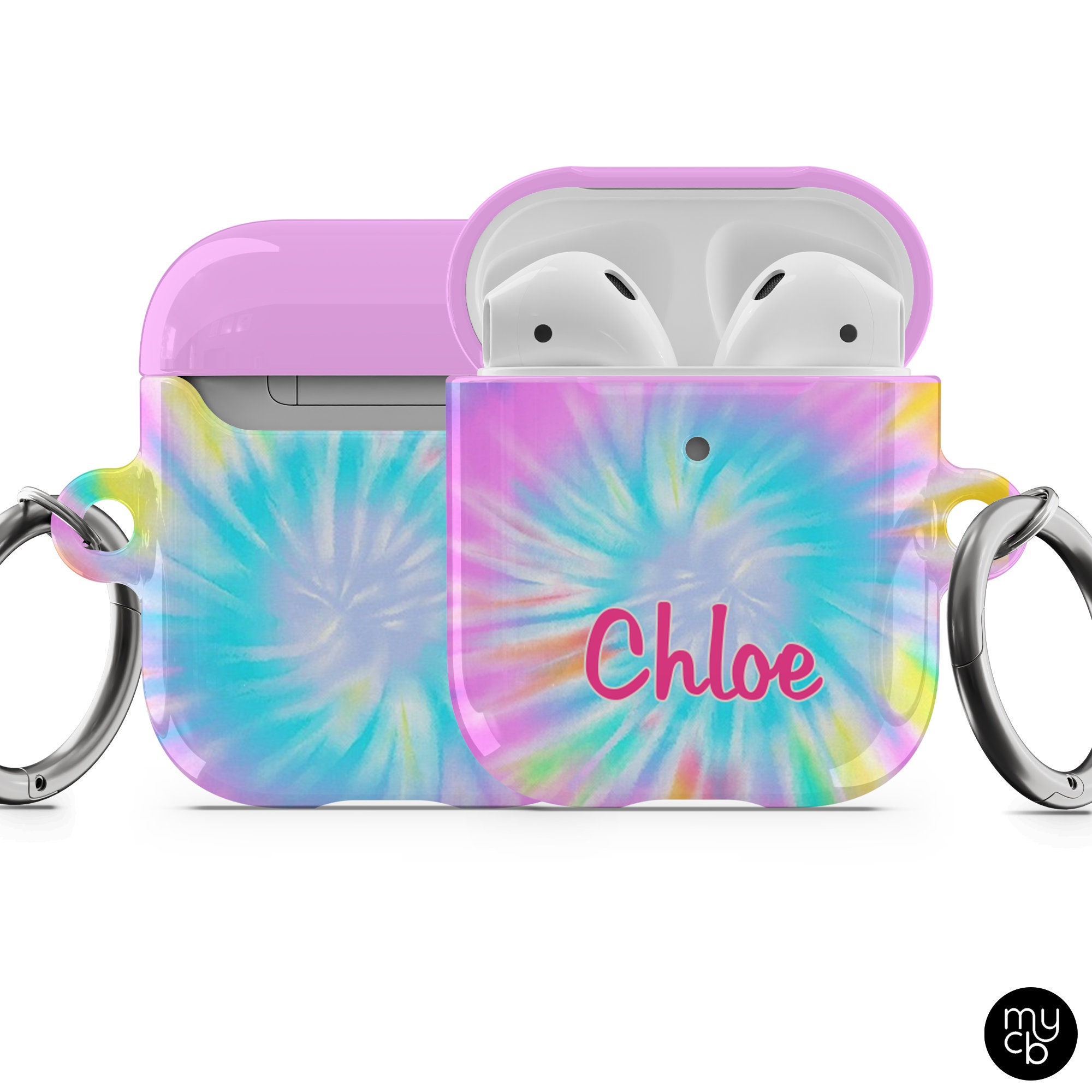 Airpods Case With Pastel Tie Dye Design Personalized Case for - Etsy