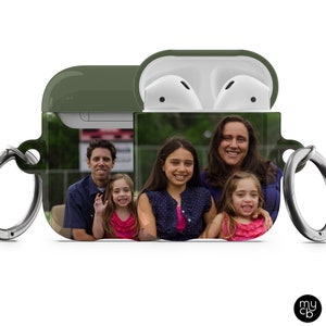 AirPod Case with a Photo of your Family, Custom Photo Case for Apple Air Pods, Custom Hardshell Case for AirPods, Fits Version 1 2 Pro!