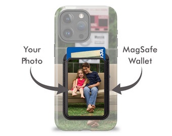 MagSafe Wallet with Any Photo, Magnetic Card Holder for iPhone 12 13 14 15, Custom Phone Wallet, MagSafe Card Holder, Magnetic Wallet