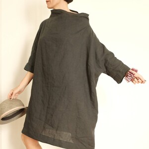 Linen Dress Plus Size Clothing Linen Tunic Linen Womens Clothing ...