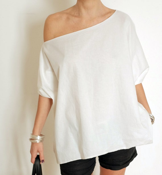 Satin Off-the-shoulder Blouse - White - Ladies | H&M US