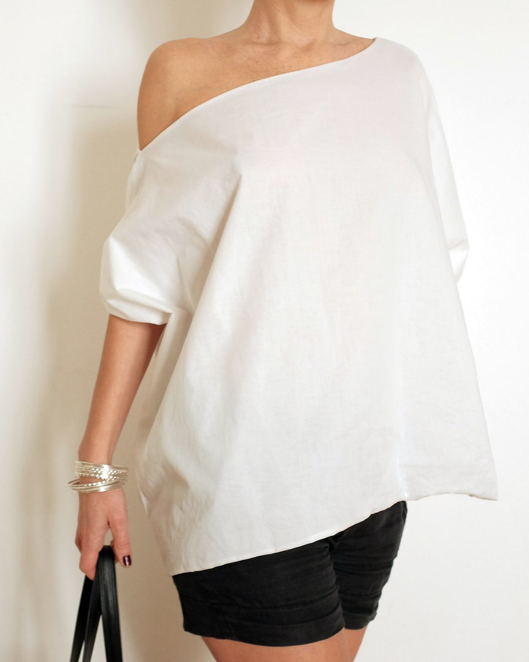 Asymmetrical Top off Shoulder Tunic Plus Size Shirt - Etsy