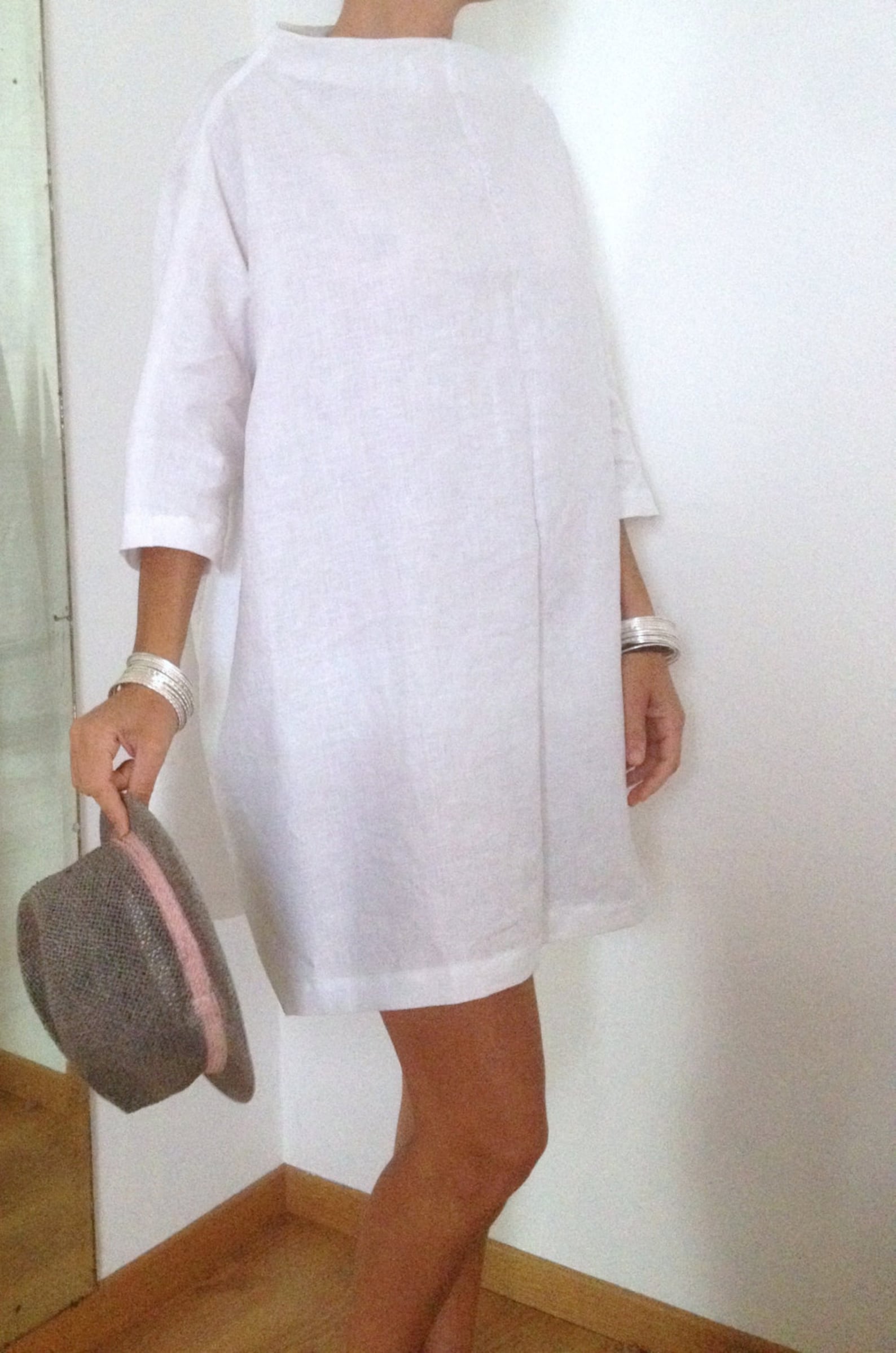 Camicia Lunga Bicolore, Bianca E Nera, Ideale Per I Sabati Sera Oltretempo - Foto 12