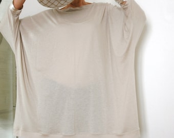 Oversized Sweater - Sweater Dress - Plus Size Clothing - Wool Kaftan - XXL Sweater - Curvy Women - Plus Size - Wool Sweater - Handmade Top