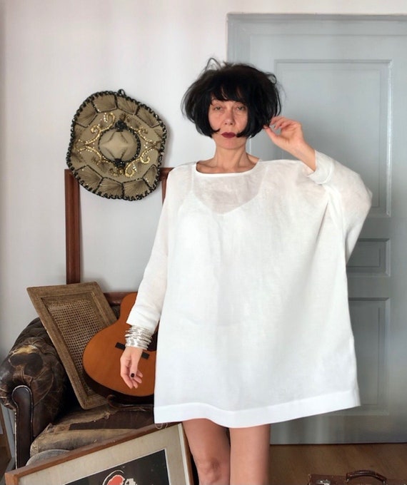 Plus Size Clothing Linen Dress Linen Womens Clothing White Linen